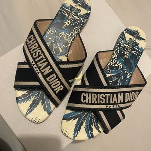 Dior palms sandals, size 39.5, indigo blue